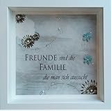 Geburtstagsgeschenk,Geschenk zum 30.Geburtstag, 40er, Muttertag, personalisierbar mit Name, Beste Freundin, Freunde, Freunde sind die Familie, die man sich aussucht,Geburtstagsgeschenk, Bild im Rahmen, Grafik beste Freundin, Bilderrahmen, Weihnachten, Geburtstag, Besondere Anlässe, runder Geburtstag, Glitzer, Blumen,