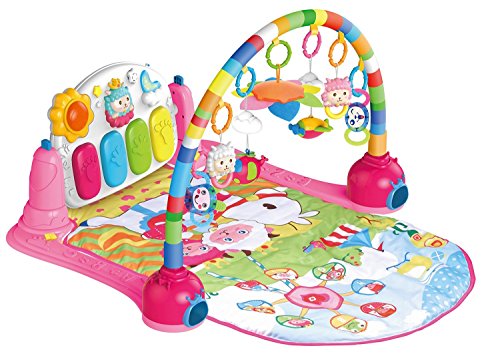 Kick & Play Piano Musical Lights & Sounds Baby Floor Gym (Pink)