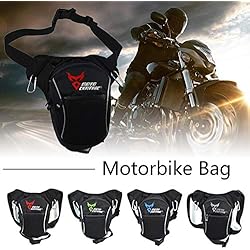 juman634 Moda Motocicleta Gota Pierna Bolsa Nylon Impermeable Al Aire Libre Casual Bolsa de Cintura Motocicleta Moto Crossbody Bolsa de Hombro