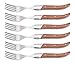 Produktbild Flying Colors Laguiole Edelstahl-Gabel-Set, Rosenholzgriff, 6 Stück