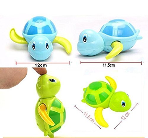 Gamtec Baby Bathing Bath Swimming Tub Pool Toy Cute Wind Up Turtle Animal Bath Toys Set For Kids 2 Pcs