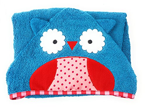 Bade-Poncho für Jungen und Mädchen von SCHLUPFI: Kuscheliges Tiermotiv-Badetuch aus Baumwolle (Frottee) mit Kapuze – Baby-Strandtuch oder Kinder-Handtuch - 3