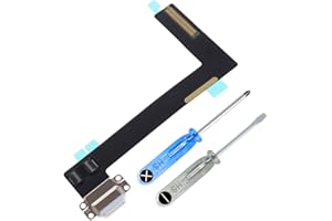 MMOBIEL Conector de Carga Compatible con iPad Air 2 (2014) / iPad 6 (2018) - Puerto de Carga - Dock Connector Cable Flex - Audio Jack/Micrófono/Antena Repuesto - Incl Destornilladores - Blanco