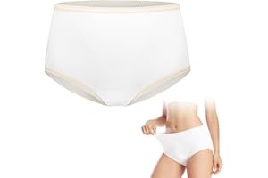 CARER BEAUTY Carer Culottes d'Incontinence pour Femmes, Culottes en Coton avec Tampon Absorbant Lavables Adultes Professionelles Conçues pour les Femmes Souffrant d'Incontinence Légère Blanc Taille L