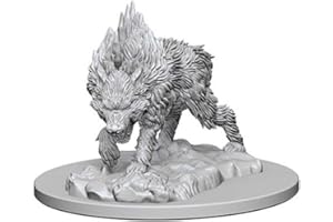 WIZKIDS Dungeons & Dragons Pathfinder: Deep Cuts Unpainted Miniatures - Dire Wolf