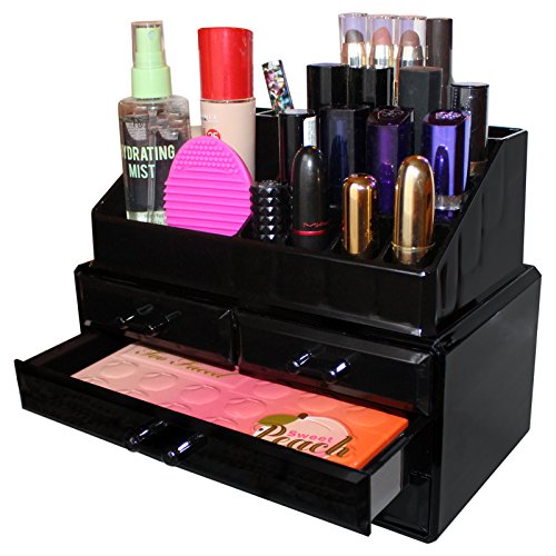 KurtzyTM Acryl Schminktisch Aussteller Aufbewahrung transparent Schönheit Kunststoff Schubladen Make-Up