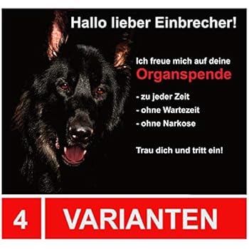 Luguno Schild Hund Schäferhund Warnung Vorsicht Hundeschilder Alu 20x15cm Mit 4 Eckbohrungen