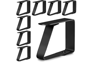 Aongray Tischdeckenklammern Edelstahl 8 Stück 5x4cm Schwarz Tischklammern Stabile Tischdecken Klammern Tischdecke Clips Für Esstische im Innen- und Außenbereich, Gärten, Restaurants, Familienabende