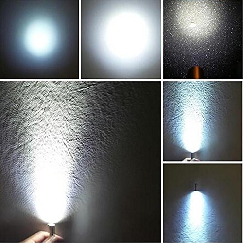 Wuben G339 Mini-Taschenlampe Leistungsstarke 130 Lumen Wasserdicht wiederaufladbar per USB zoombarer Spot 2 Modi XP-G2 LED Edelstahl versilbert - 7