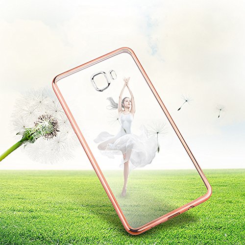 Samsung Galaxy A5 2016 Hülle ,Schutzhülle,Yica Silikon Hülle Case Clear TPU Transparent Schutzhülle Hülle für Galaxy A5 2016 Case Cover (Roségold) - 4