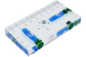 umei Trasparente T-Type Multi-funzionale Livello Bolla Bidirezionale Livello con Magnete Scala Dimensioni 95x51x13mm(Blu)