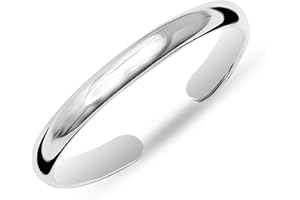 LeCalla 925 Sterling Silver Toe Rings for Women | Minimalist Classic Toe-Rings for Gifting Simple Open Adjustable Toe Band Ring for Women