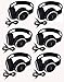 Six Pack of Two Channel Folding Adjustable Universal Rear Entertainment System Infrared Headphones With 6 Additional 48 3.5mm Auxiliary Cords Wireless IR DVD Player Head Phones for in Car TV Video Audio Listening RS.13820.00