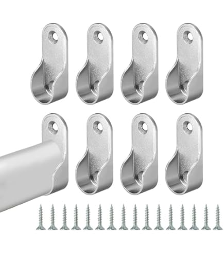 Tringle à Vêtements En Aluminium – Longueur 180 Cm – Support 250 Kg – Pour Placard, Entrée, Salle De Bain