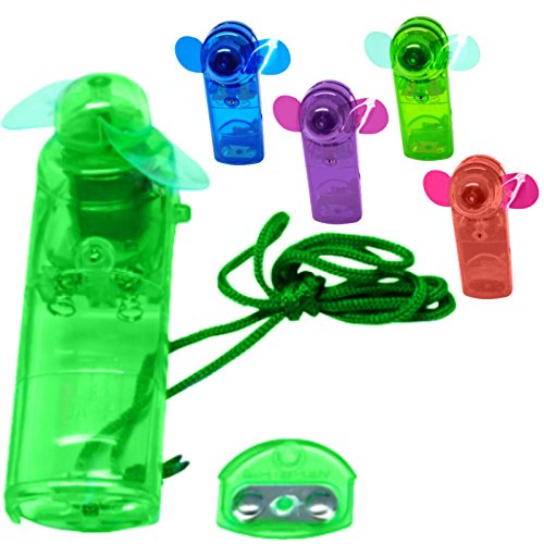 Mini Ventilator in 4 Farben Handventilator Miniventilator Hand Ventilator Umhängeband Lüfter (blau)