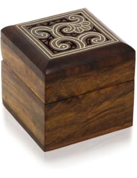 Holz Kleine Box für Schmuck Ringe Ohrringe Manschettenknöpfe Zehenringe Geschenke