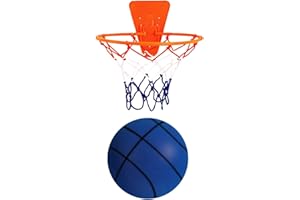 TONGFENG Silent Basketball | Bal Silencieux | Ballon en Mousse Haute densité Non revêtue | Entraînement en Salle des Enfant | léger et très élastique avec Panier adapté aux Cadres de Basket-Ball d'intérieur