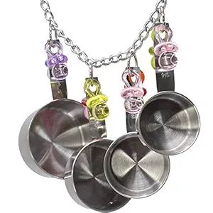 Bonka Bird Toys 1410 Paci Cup Delight Durable Stainless Steel Parrot Cockatoo Amazon African Grey