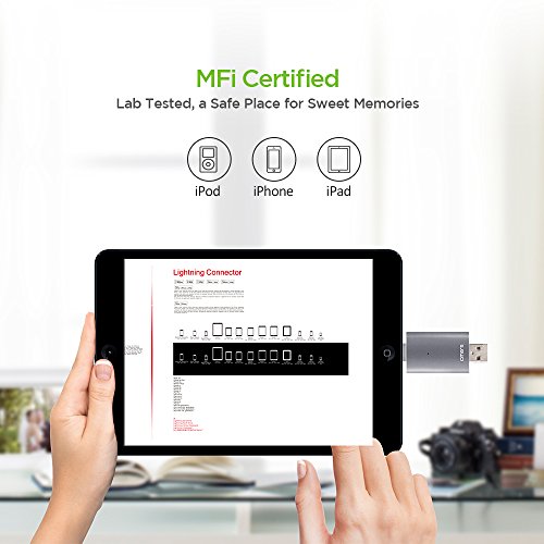 [Apple MFI Certified] OMARSÂ® Irisation USB Flash Drive 64GB with Lightning Connector Memory Expansion for Apple iPhone iPod iPad Computer Mac Laptop PC