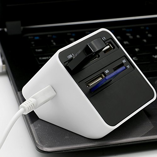 BAILONGJU High Speed All-in-1 USB 2.0 Kartenleser/ USB Hub 3 * USB/ MS/SD/M2/TF Kartenleser / 7 Slots USB Combo - 4
