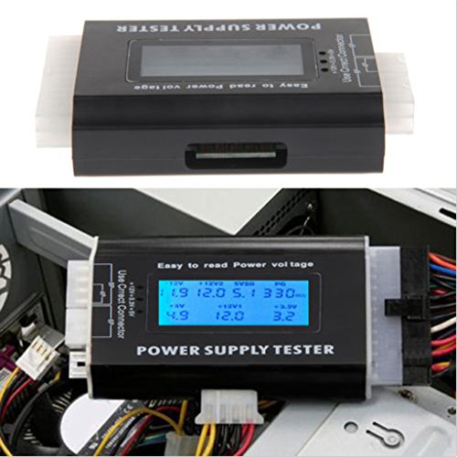 MagiDeal LCD Netzteil Tester Netzteiltester Diagnose Power Supply Tester 20/24 Pin 4 SATA HDD-Tester für PC Computer - 2
