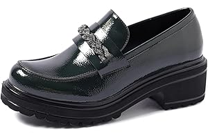 QUEEN HELENA Mocassini con Tacco Casual Eleganti Francesine con Plateau Donna X29-78