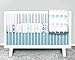Olli & Lime Forrest Crib Skirt, Blue/White