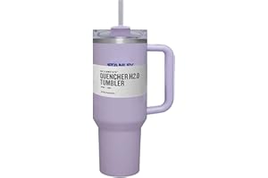 ABILUS 1182ml 40oz Trinkbecher Vakuumisoliert Edelstahl mit Deckel und Trinkhalm Henkel Kaffeebecher Auto Kaffee Becher für Kalte und Heiße Getränke Thermobecher Travel Camp Mug Cup Tumbler