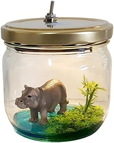 Night Light for Kids, Marmelada Lights, Story in a Jar Junior Series Hippo in the lake, LED Bedside Kids, Baby, Children Night Lamp Bookshelf, Bedside or Tabletop and Battery operated-2 months runtime