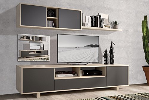 LIQUIDATODO ® - Muebles de salon modernos y baratos en color cambrian/grafito - nordic