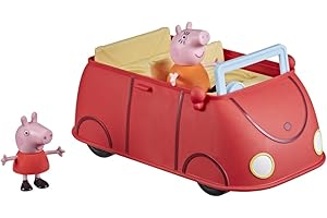 Peppa Pig, Peppa's Adventures, Peppa's Family Red Car, giocattolo per età prescolare, con frasi ed effetti sonori, dai 3 anni in su
