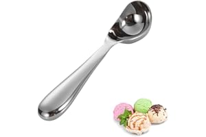 ZMREN Cuillères à Glace, Cuillère à Glace Boules Cuillère à Crème Glacée en 304 Acier Inoxydable pour Cookies, Crème glacée et Fruits