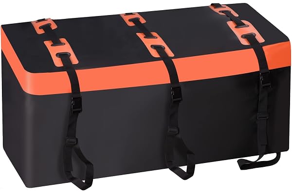 SUNORCHID Coffre attelage Coffre de Toit de Voiture, Coffre arrière pour attelage de remorque, 425 l, revêtement 600D, en PVC, boîte à Bagages, étanche, indéchirable, Pliable