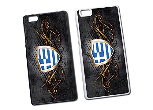 Huawei Griechenland Athen 2 Hard Tasche Hülle Case Cover Schutz Handy P8 Lite 2017 Schwarz