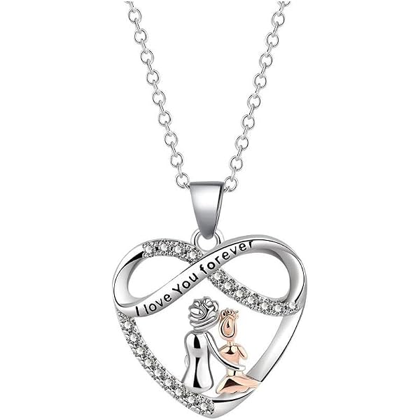 Set Di 2 Collane A Forma Di Cuore In Acciaio Inox – Regalo Mamma E Figlia – Con Busta E Biglietto - 2
