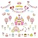 Produktbild Decowall DW-1207 Süße Prinzessin Schloss Wandtattoo Wandsticker Wandaufkleber Wanddeko für Wohnzimmer Schlafzimmer Kinderzimmer