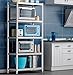 Produktbild Kitchen Furniture - Edelstahl-Küchenregal Boden Typ 5 Schicht Mikrowelle Regal Aufbewahrungshalterung WXP (größe : 80X40X170CM)