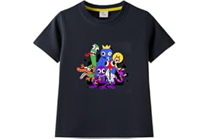 Zhongkaihua Rainbow Friends - Camiseta de manga corta para adolescentes, niñas, niños, verano, casual, anime, manga corta, linda camiseta, ropa de juego de dibujos animados