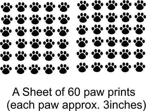 Best Selling Cling Transfer : Cat Kitten Puppy Dog Pet Leopard Cheetah Wild Animal Paw Print Wall Decal Sticker Size: 21 Inches X 31 Inches – 22 Colors Available