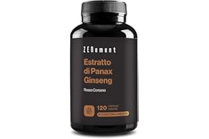 Panax Ginseng Coreano 2375 mg (30% Ginsenosidi) - Testato in laboratorio - 100% Ingredienti naturali, vegano, senza additivi - 120 capsule - made in Barcelona - Zenement