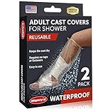 Waterproof Cast Cover Leg Adult - 2 Pack - 100% Reusable Shower Foot Protector - Half Leg Cast Covers