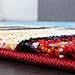 Alfombra Moderna Diseño Alfombra Óptica Lienzo Multicolor Verde Azul Rojo Amarillo - 200x290 cm