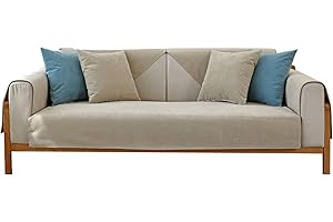VanderHOME Funda de sofá Impermeable Funda de sofá Antideslizante Protector de sofá Extraíble y Ajustable para Descansar en el sofá 45 * 45cm-Caqui-Funda de Almohada （2 Piezas）