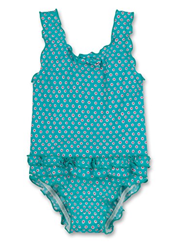 Sanetta Baby Girls 0-24m 430232 Swimsuit, Blue (Capri Breeze 50078), 9-12 Months (Manufacturer Size: 80)