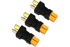 Boladge 3 Stücke Deans T-Stecker Männlich auf XT30 Buchse Steckverbinder Adapter für RC Lipo Batterie