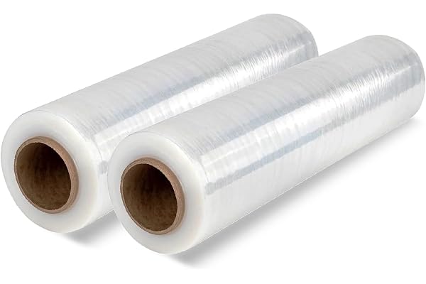 Film Transparent pour Emballer, Plastique Couvre-Tout pour Déménagements, Film Adhésif Protecteur, Film d'Emballage pour Protéger les Meubles, Cartons de Déménagement et Objets - Ofituria (2 unités)