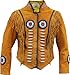 Produktbild Western-Lederjacke Indianer Tracht Westernjacke Reiter Jacke Ocker, Größe:56