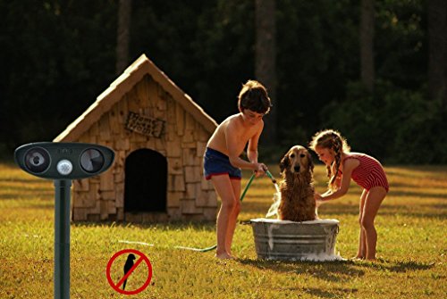 Cozyswan Solar Tiervertreiber Wasserdichte Ultraschall Abwehr Hundeschreck Katzenschreck Marderschreck - 6