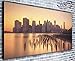 Produktbild Dawn On The Hudson River New York Stadtbild Manhattan Panorama Wand Kunstdruck auf Leinwand gerahmt XXL 139,7 x 61 cm über 4,5 Ft breit x 2 ft Hoch fertig zum Aufhängen