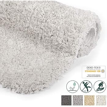 DUNSOO Tappeto Bagno, Tappeto Bagno Antiscivolo, 60 x 90 cm Tappeti Bagno Shaggy Tappetino Bagno Lavabile in Lavatrice per Vasca, Doccia e Bagno
